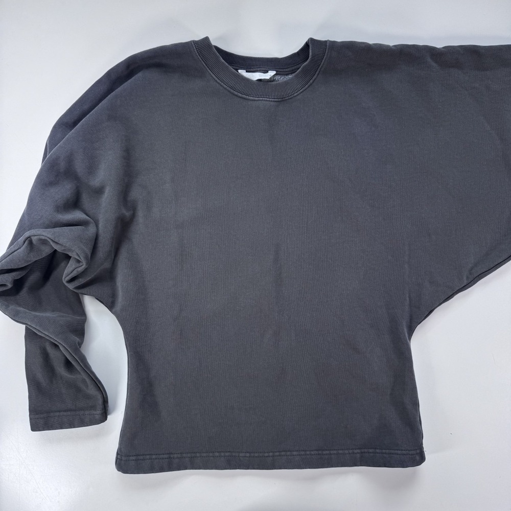 ZARA Batwing‎ Long Sleeve Crewneck Sweatshirt Womens Small Gray